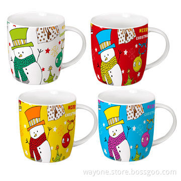 Fine China Cups, Xmas, Snowman, Available in 12oz Volume, Measures 8.3 x 9.5cm